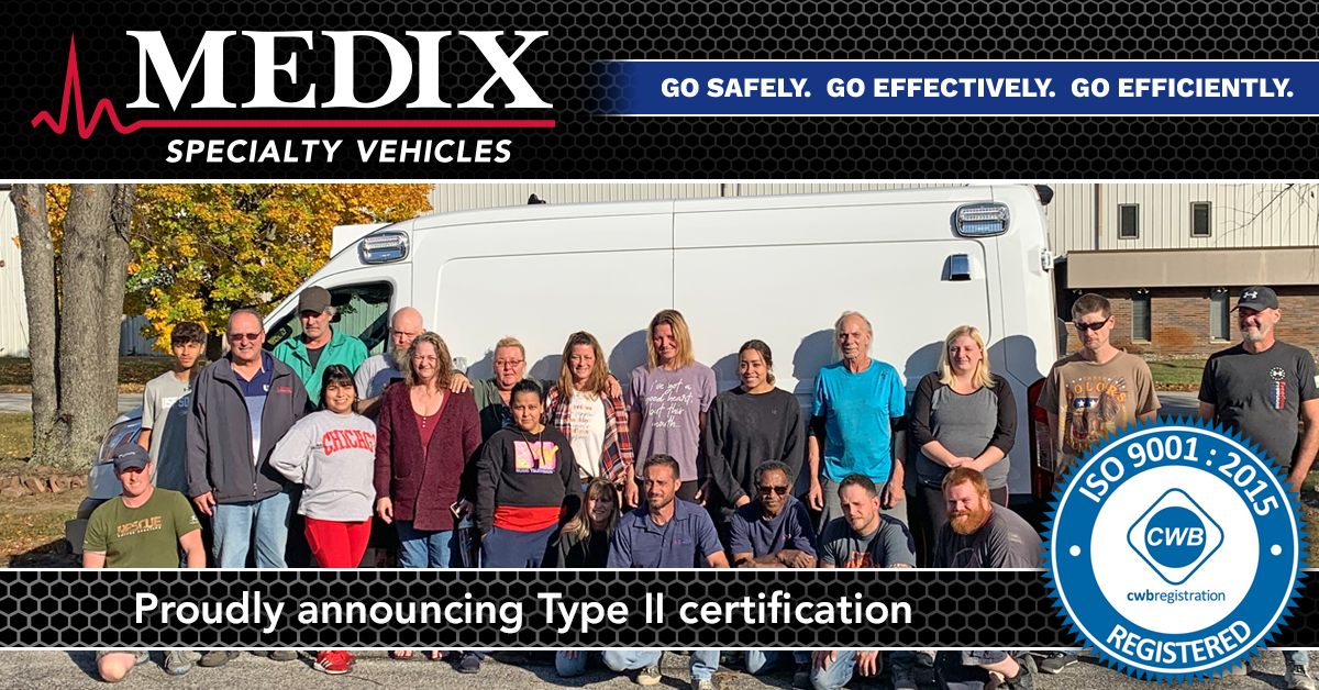 Medix Specialty Vehicles Attain New Certification For Type II Ambulance